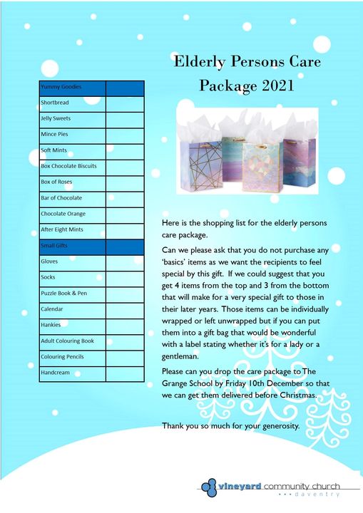 2021 elderly care package