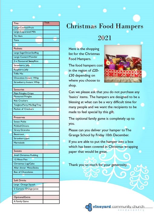 2021 food hamper