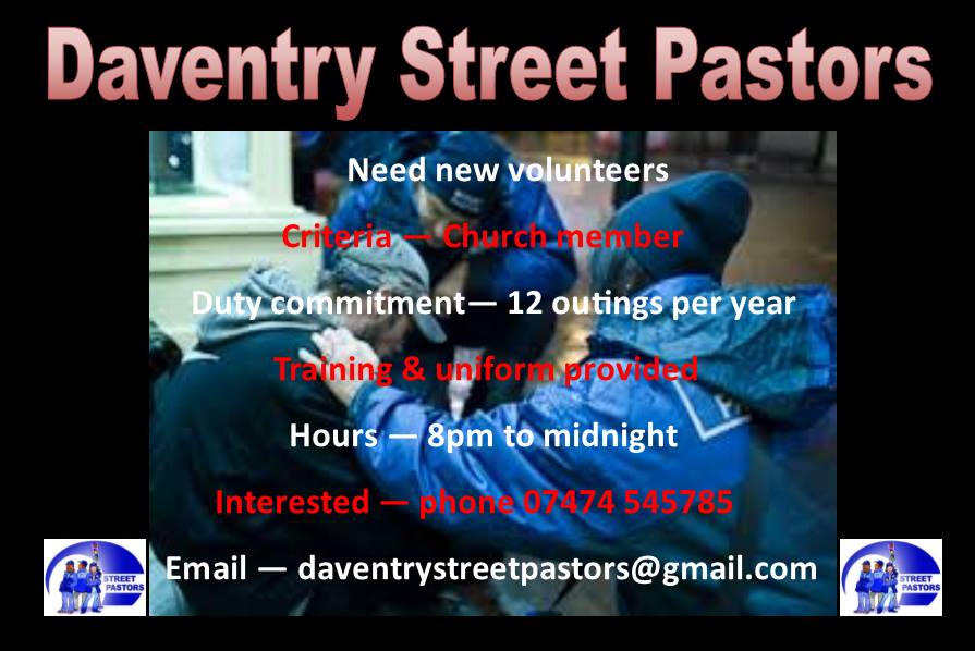 Daventry Street Pastors volunt